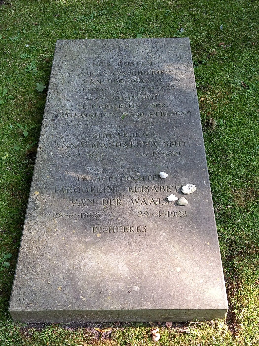 Tumba de Johannes Diderik van der Waals