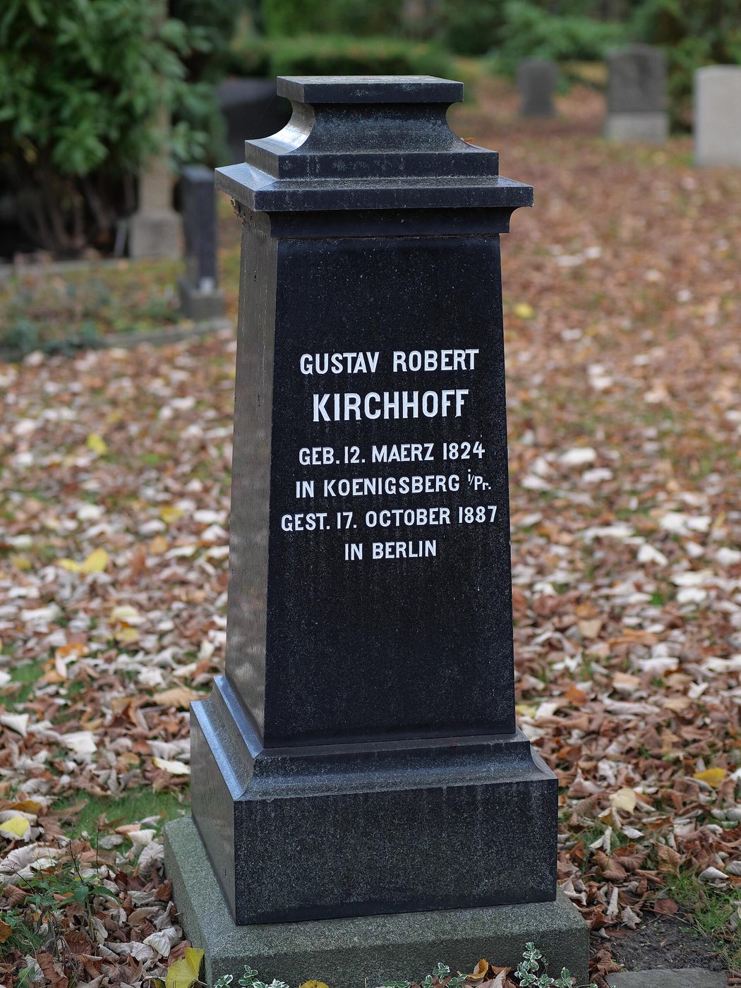 Могила: Gustav Kirchhoff